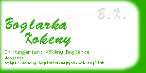 boglarka kokeny business card